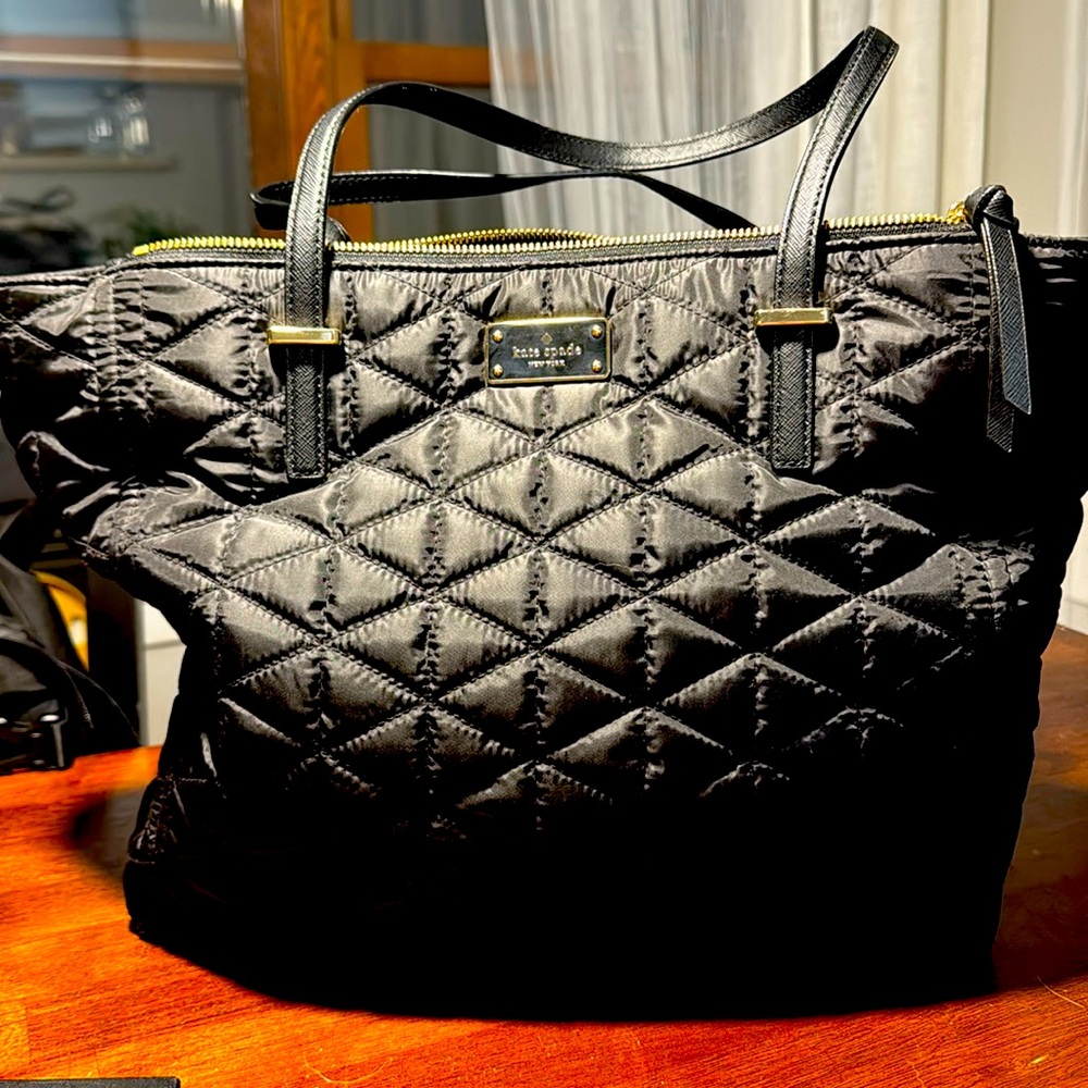 Kate Spade Quilted Nylon Triple Compartment Tote Bag